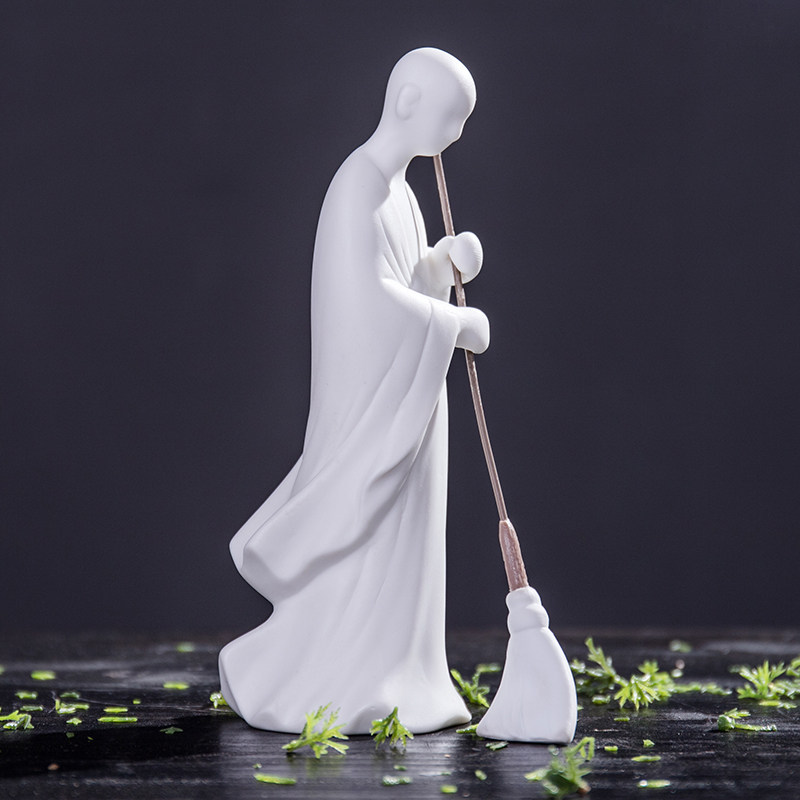 New Chinese Ceramics Characters Creativity Small Monk's Home Swing Accessories Bogu Shelf Living-room Furnishing Decoration Handicraft Swing Accessories