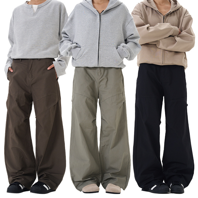 Dl Brand American Retro Cleanfit Paratrooper Pleated Cargo Pants Unisex Trendy Loose Casual Long Pants