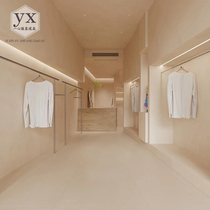 Clothing store wall display rack stainless steel wall-mounted display shelf side-mounted clothes hanger simple womens clothing rod customization