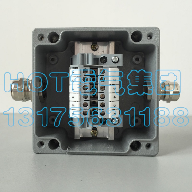 One-in-one-out explosion-proof junction box with terminal cast aluminum waterproof box engineering box power line box cable junction box