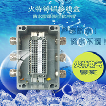 Three-in and three-out explosion-proof junction box with terminal cast aluminum waterproof box power supply wire box shielding box wire junction box