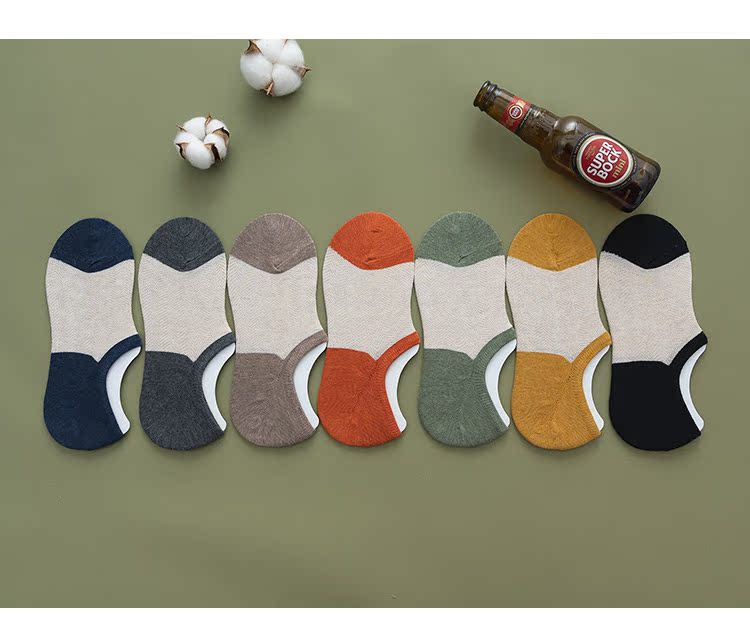 Nhật Bản ánh sáng retro màu nền móng của phụ nữ vớ mùa xuân và mùa hè cotton thoáng khí phụ nữ vớ vớ silicone chống trượt vớ - Bít tất nữ vớ quần