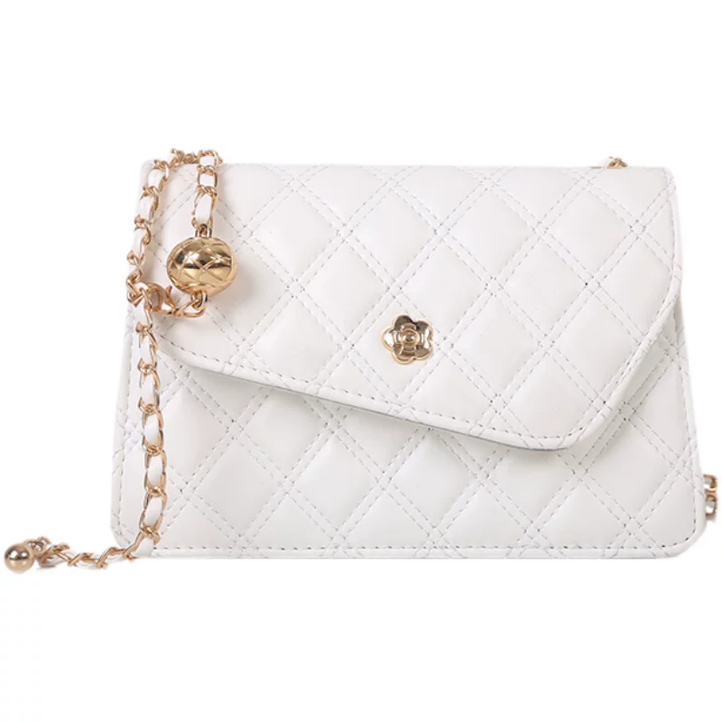 Small small bag, one-shoulder bag with diamond pattern, chain bag