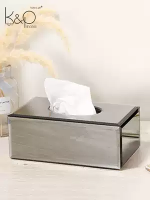 KP light luxury American tissue box coffee table napkin carton creative home living room sanitary carton high-end table extraction sanitary carton