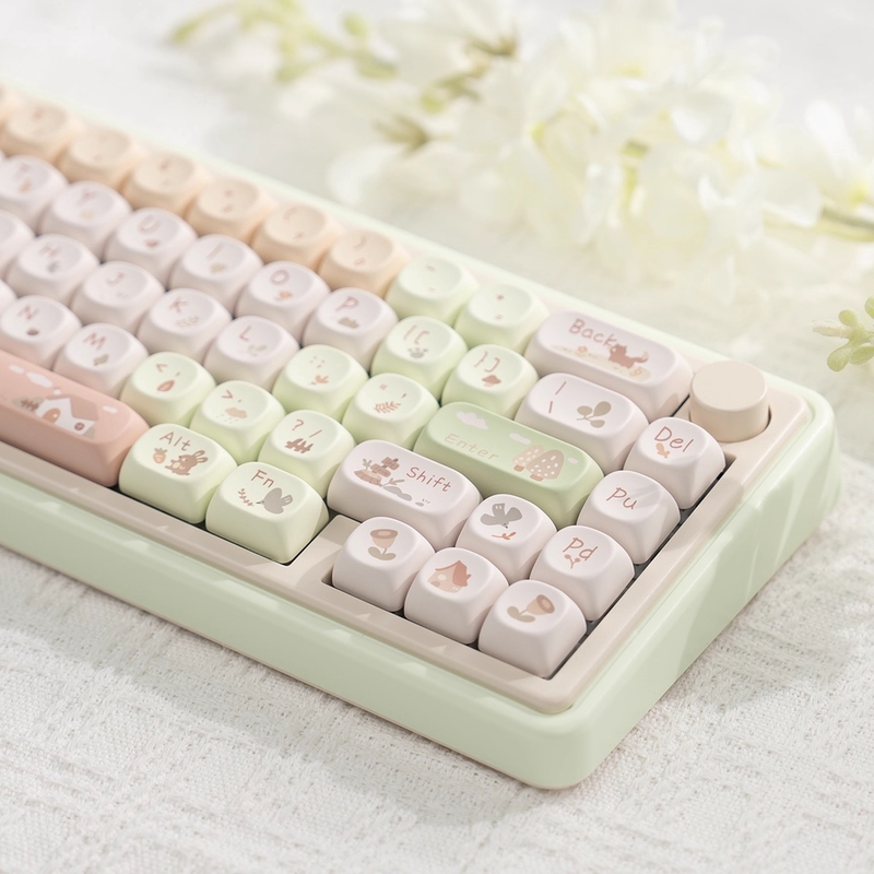 Tumao M68/Qmk65 Customized Mechanical Keyboard Three-Mode Bluetooth Wireless Gaming Silent Mahjong Sound for Girls