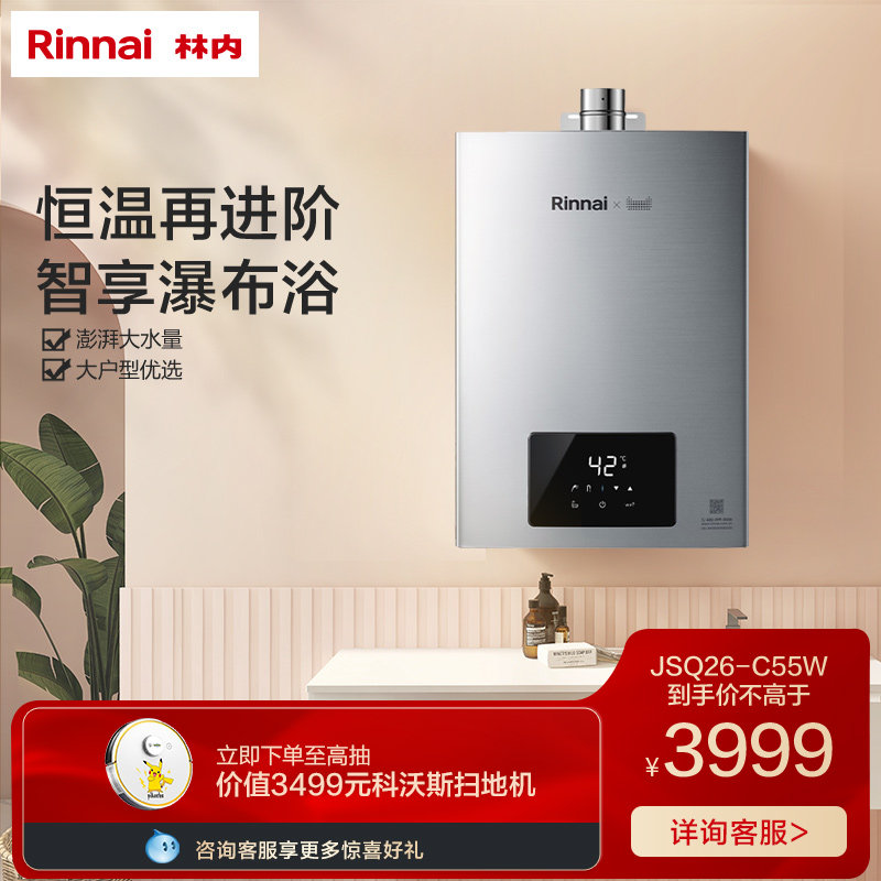 Inne gas water heater Home thermostatic natural gas mute smart bathing import CPU energy saving 13 liters C55W-Taobao