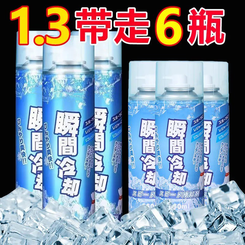 Summer Outdoor Cooling Spray, Car Interior Cooling Agent, Quick Cooling for Mobile Phones, Dry Ice Magic Device for Rapid Cooling