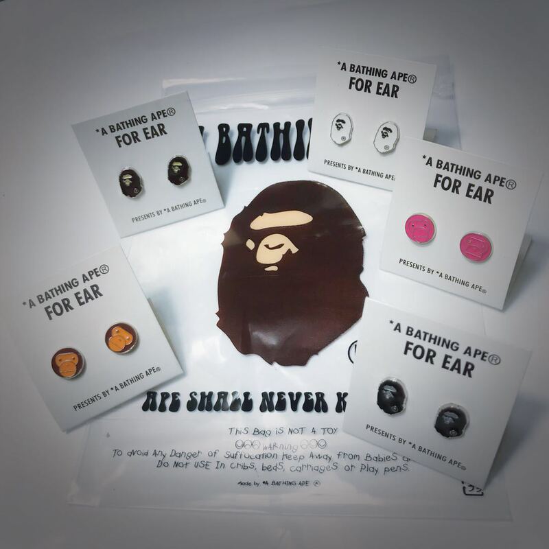Trendy Ape Head Bape Milo Earrings, Fashionable Monkey Cartoon Casual Trendy Earrings for Men and Women