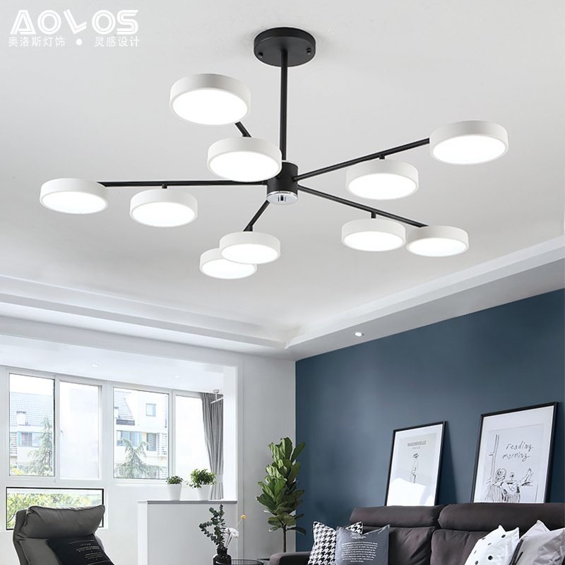 Nordic living room chandelier modern minimalist creative personality ins net red post-modern light luxury atmosphere bedroom LED lamps