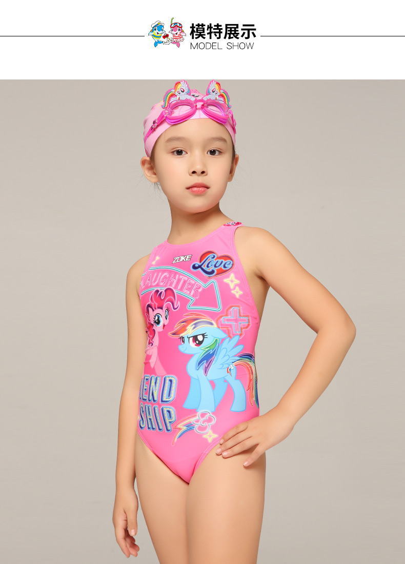 ZOKE zhouke cô gái tuổi teen dễ thương phim hoạt hình lãng mạn băng đào tạo chuyên nghiệp áo tắm tam giác Xiêm - Bộ đồ bơi của Kid đồ bơi nàng tiên cá cho bé