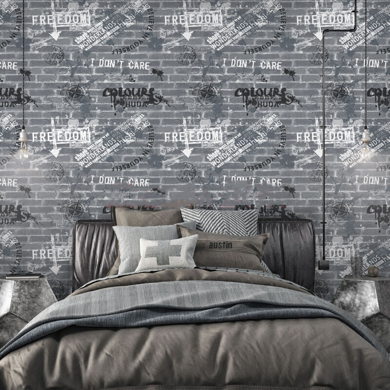 Self-adhesive wallpaper College student dormitory boys and girls dormitory waterproof moisture proof home bedroom room pvc self-pasted wallpaper