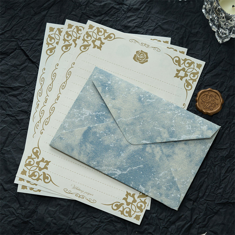 Golden Years series letter paper and envelope set