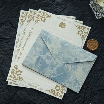 Golden years series letter paper and envelope set
