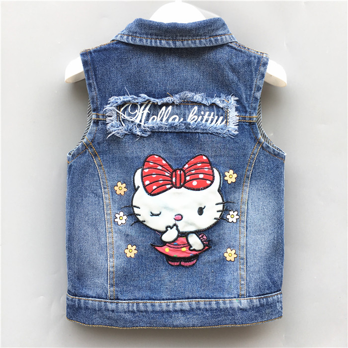 2020 children's denim vest boys and girls spring and autumn new all-match thin baby vest jacket 1-2-3 years old 0