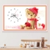 Cross stitch phòng khách mới với một chiếc đồng hồ đơn giản 2019 Luminous sở hữu thêu mũi kim thời gian thêu miếng nhỏ của sinh viên dễ thương - Công cụ & phụ kiện Cross-stitch Công cụ & phụ kiện Cross-stitch