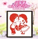 Đơn giản đám cưới cross stitch thêu rõ ràng hi hi từ hạnh phúc đôi tình yêu hôn nhân cặp vợ chồng lãng mạn miếng nhỏ mới của một cặp 2019 - Công cụ & phụ kiện Cross-stitch