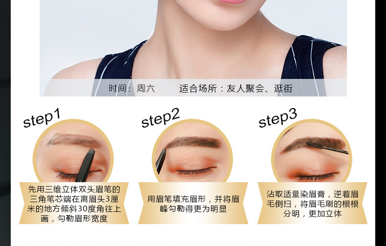 Kazi Lan lông mày bút không thấm nước và mồ hôi- bằng chứng không- đánh dấu tự nhiên lâu dài lông mày bột từ lông mày người mới bắt đầu xác thực sương mù nhuộm lông mày kem bút kẻ lông mày 4d chống nước