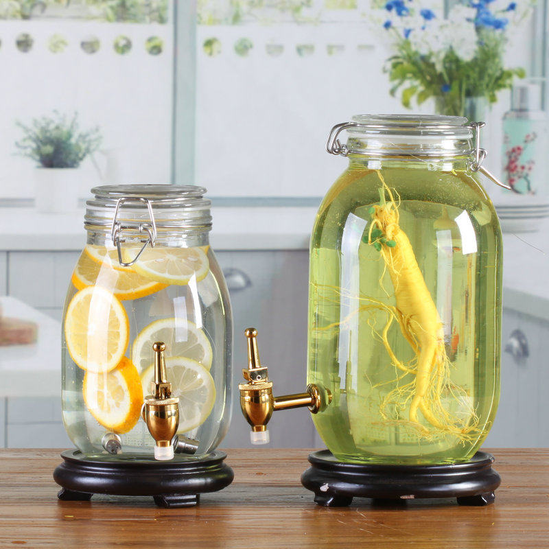 Speed Xingli Glass Sealing Bubble Wine Bottle Ginseng Medicinal Herbs Bubble Wine Onion Bubbles Red Wine Glass Bottle Honey Bottle With Mouth