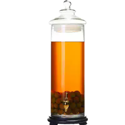 Lead-free glass wine bottle soaked ginseng deer antler wine bottle with faucet soaking wine jar enzyme bottle 20kg 30kg 40kg