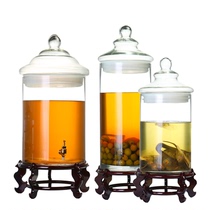 Bubble bottle with faucet lead lead-free long tube medicine bottle ginseng deer antler snake wine wine bottle dense package bottle bubble jar