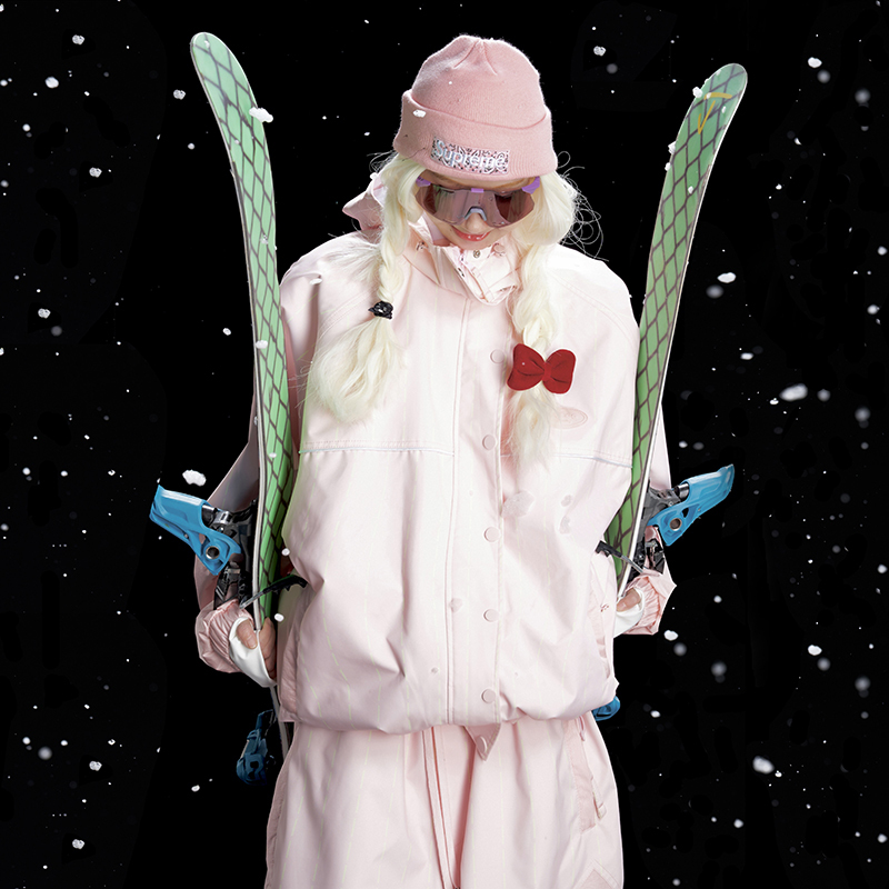 Qleo Women's Ski Suit Dopamine Pink Jacket Colorful Petite 3L Fleece-Lined Snowboard Waterproof Snow Pants Qleo Women's Ski Suit Dopamine Pink Jacket Colorful Petite 3L Fleece-Lined Snowboard Waterproof Snow Pants