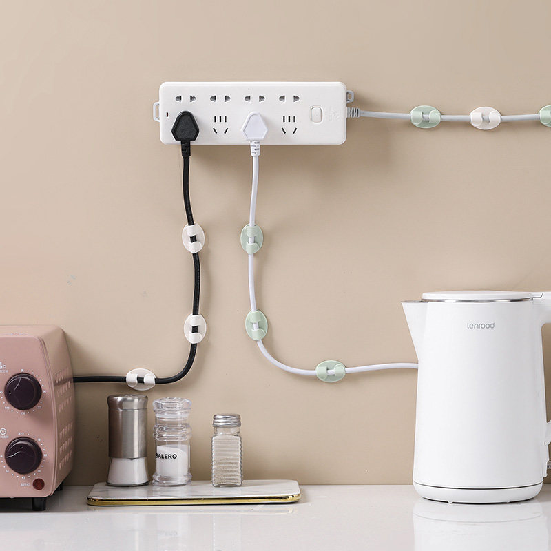 Nordic wire manager wire storage fixer network line routing artifact line wire clip wire buckle nail-free self-adhesive