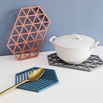 3 packed Nordic silicone pot mat household heat insulation mat large kitchen mat anti-scalding non-slip bowl mat plate mat