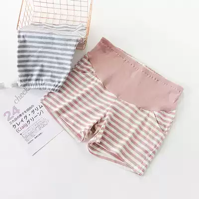 C pregnant women's shorts cotton underbelly summer pajama pants adjustable high waist pregnant women's home pants short five large size