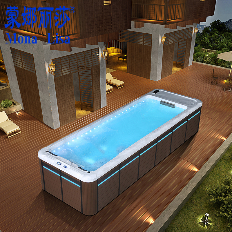 Mona Lisa 7m home surfing massage intelligent speed regulation exercise fitness infinity garden heated swimming pool