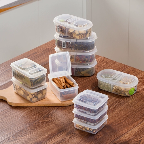 Япония импортировал большую коробку для хранения материала Spice Fast Kitchen Octagonal Cinnamon Pepper Peppercorns Transparent Searkyed приправочный резервуар