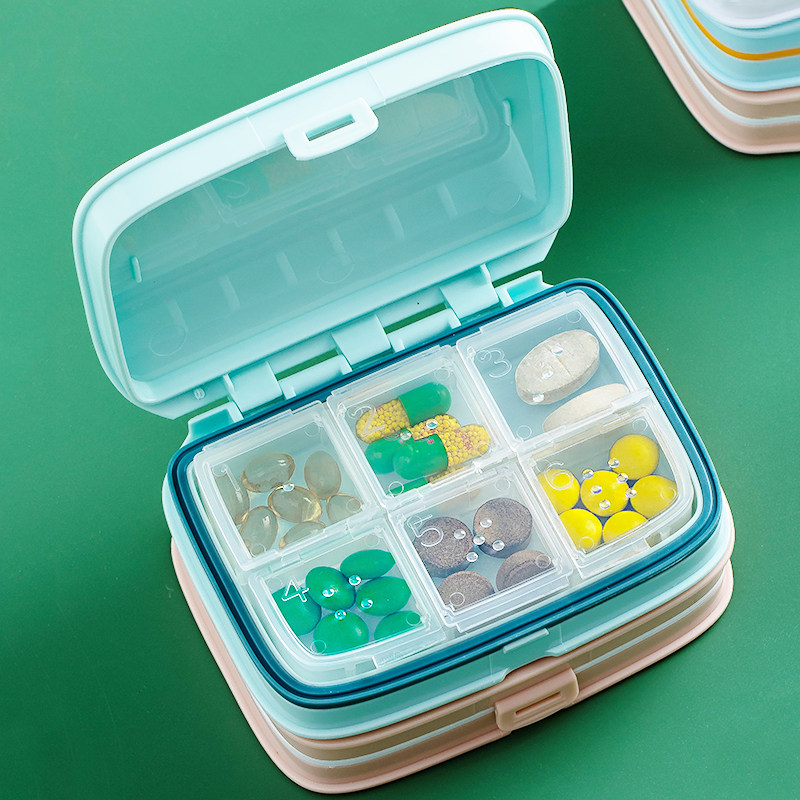 Japanese medicine kit portable split-up, three-meal sealed moisture-proof mini-pillbox for seven days a week-Taobao