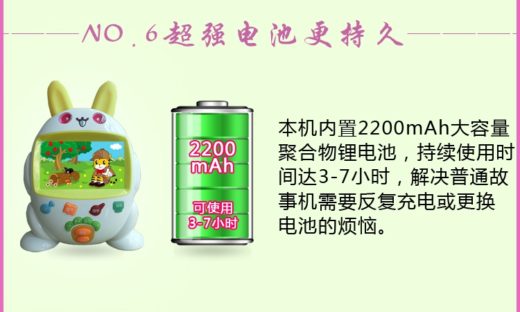 Máy giáo dục sớm cho trẻ em Le Yijia máy nghe nhạc cho trẻ em thỏ thông minh trẻ sơ sinh xem TV nhỏ - Trình phát TV thông minh củ phát wifi di đông
