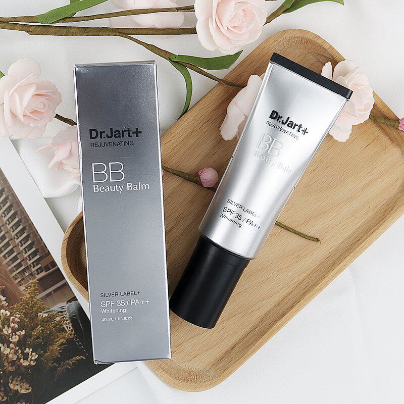South Korea's Dijiating dr jart silver tube BB cream brightens oil control concealer bright white nude makeup liquid foundation 40ML