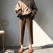Suit quần mùa thu và mùa đông quần ống rộng quần harem quần chân chân quần chín điểm quần quần cà rốt