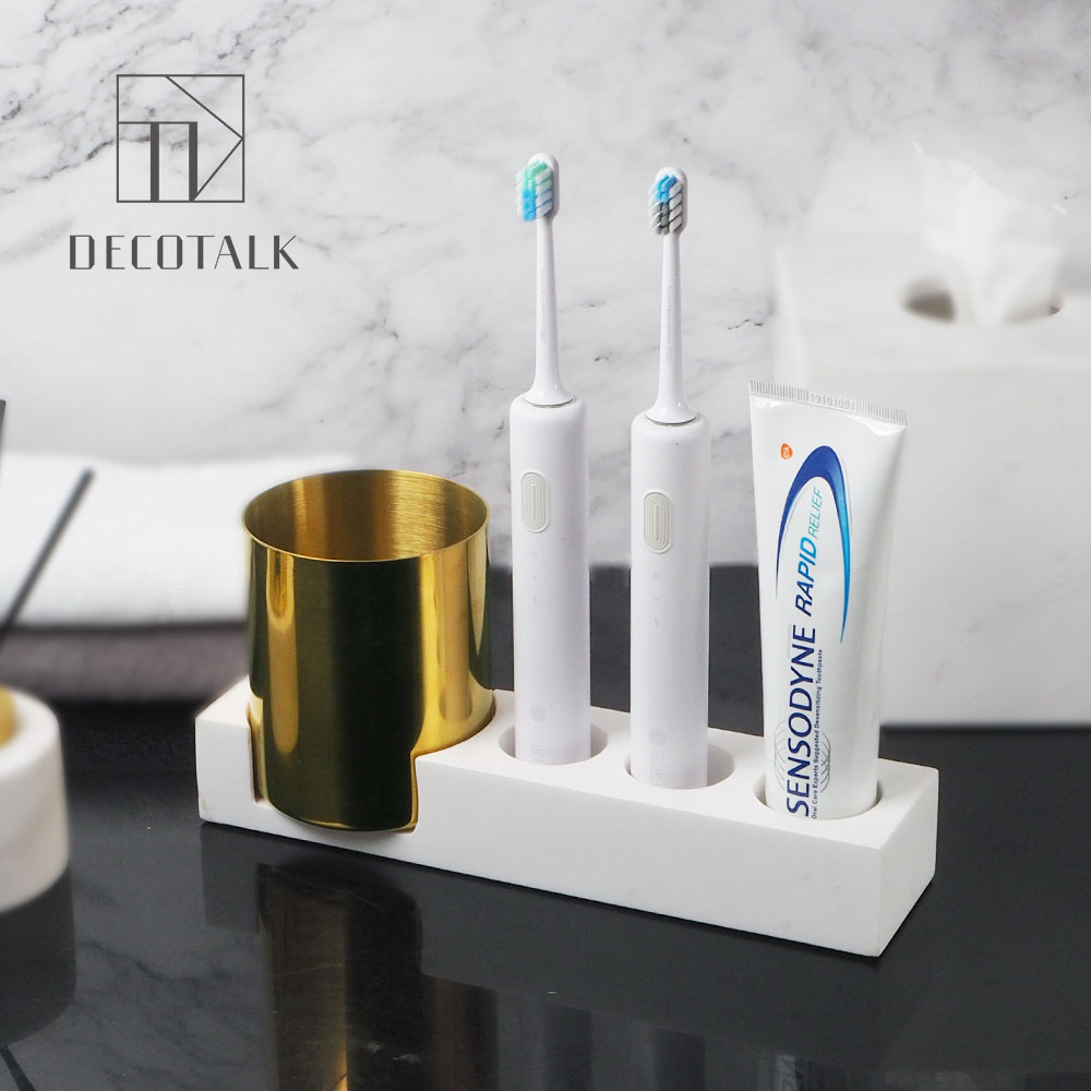 DecoTalk marble electric toothbrush holder set Nordic creative punch-free toothbrush holder toothpaste rack