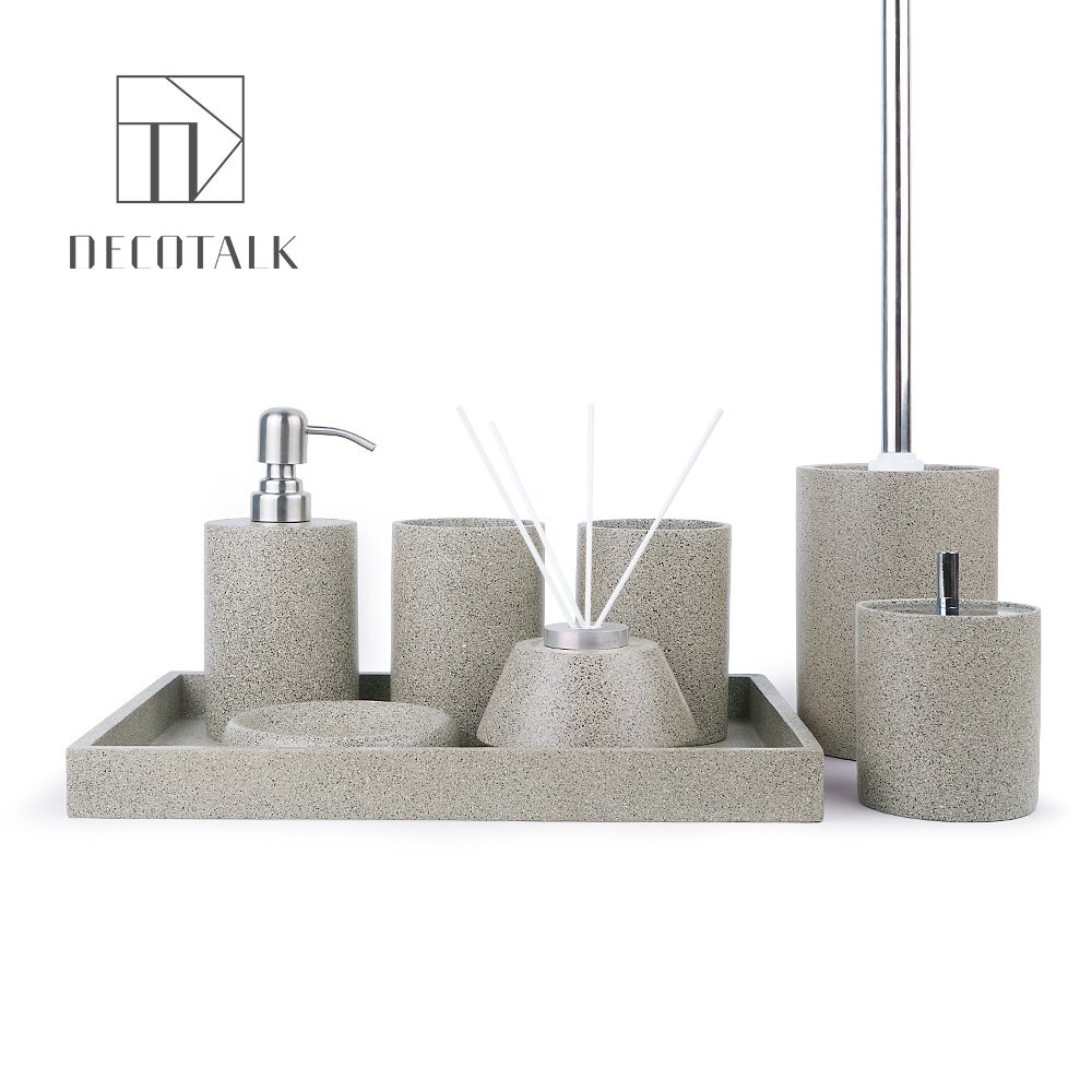 DecoTalk resin bathroom washing suit Bathroom Four Pieces Business Gift New Wedding Kit