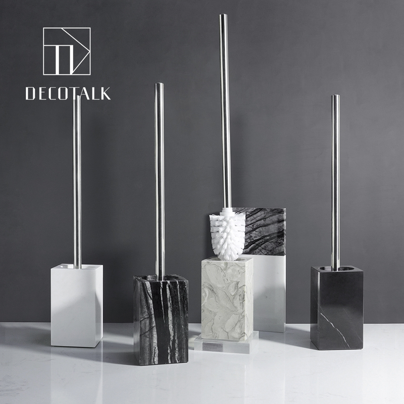 Decotalk Natural Marble Toilet Brush Holder, Light Luxury Model for Bathroom, Toilet Cleaning Brush, No Drilling Required Decotalk Natural Marble Toilet Brush Holder, Light Luxury Model for Bathroom, Toilet Cleaning Brush, No Drilling Required