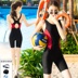 Áo tắm mới của Xiêm Boxer Quần dài 5 quần Cảm giác của phụ nữ Trở lại Che bụng Tập luyện thể thao Slim Đồ bơi Spa cỡ lớn 	áo tắm liền thân cao cấp Bộ đồ bơi One Piece