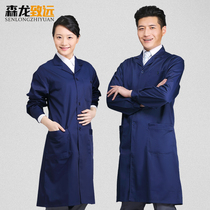 Blue coat Overalls for men and women Lab coats Long cargo porter clothes Wear-resistant long coats