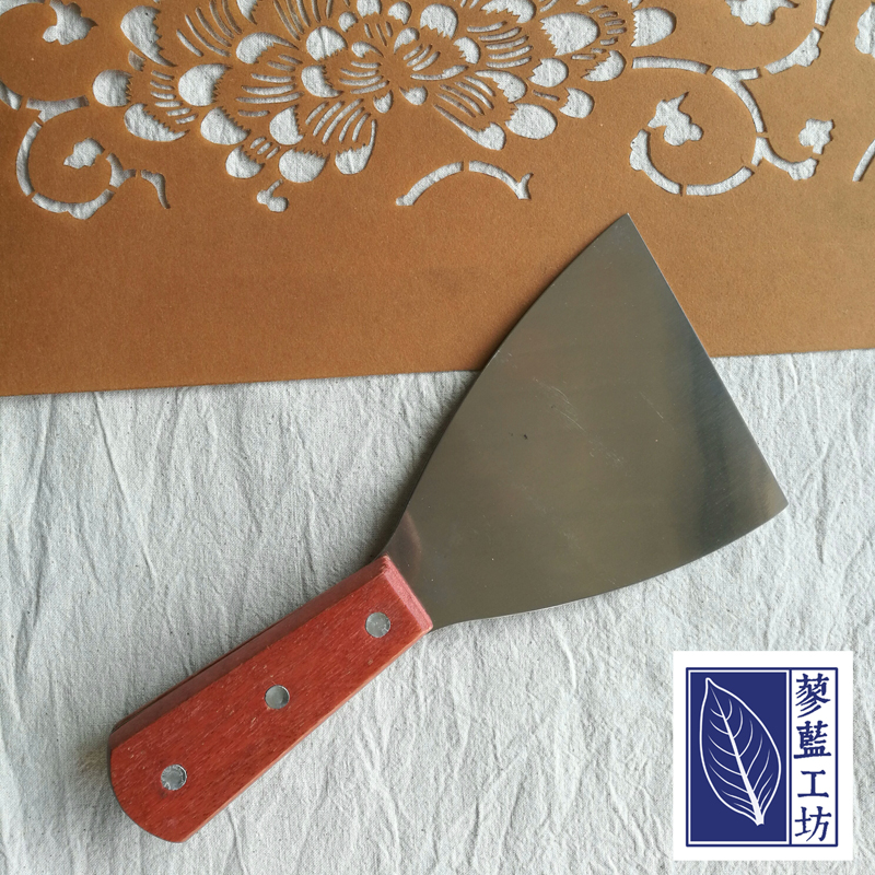 Stainless steel scraper type dyeing type burnt dyed blue printed cloth scraping special stainless steel scraper 