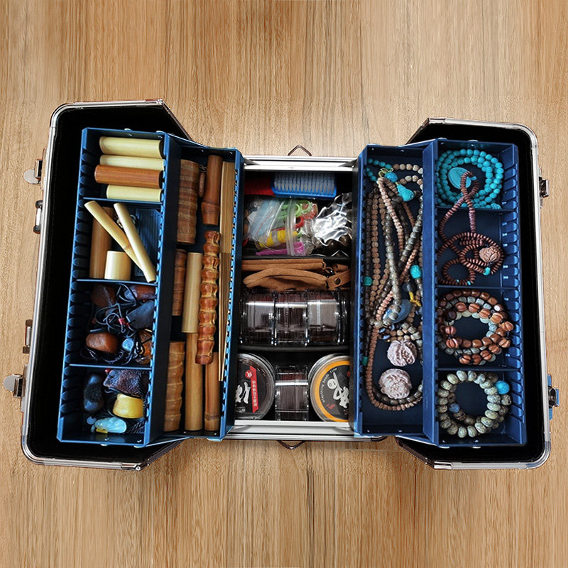 Multiple Layers Essay Playing Walnut Containing Box Ancient Play Gold Jewellery Bagel Finishing Box Foeball Hand-string Collection Box