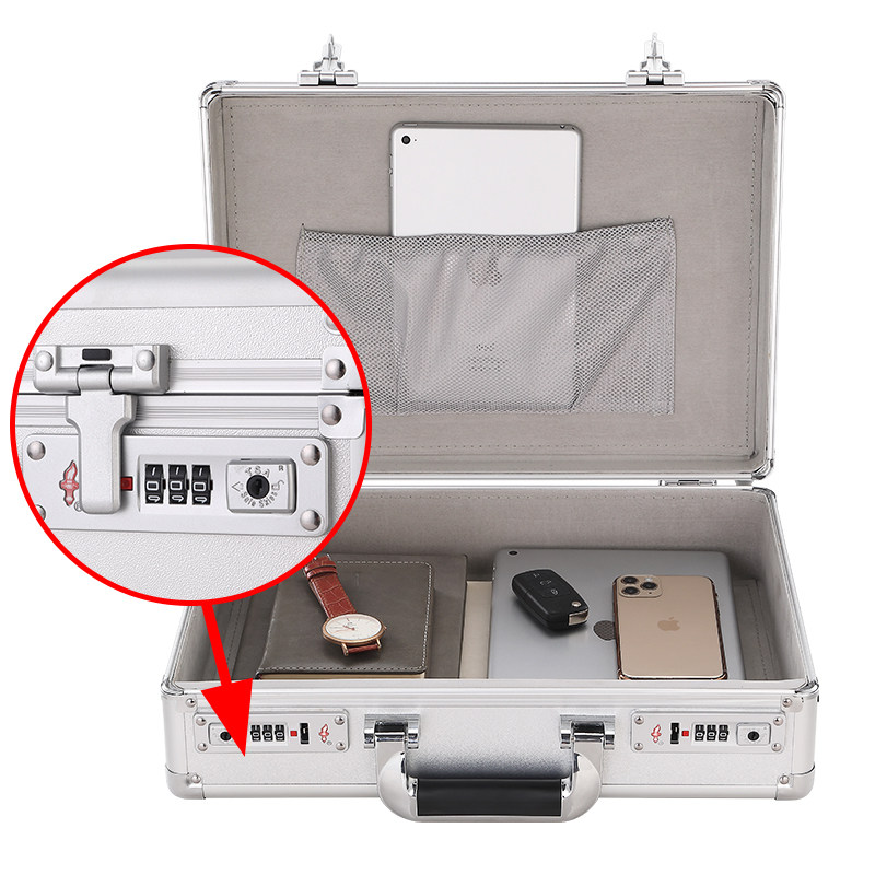 Multifunction Password Hand Suitcase Small Suitcase Men's Fashion Safe Deposit With Cash Storage Private Containing