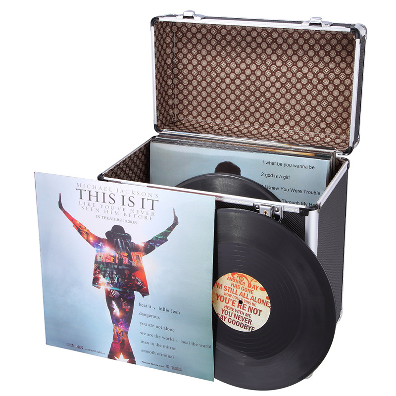 cd storage box home DVD storage disc box album finishing suitcase 1012 inch vinyl collection box