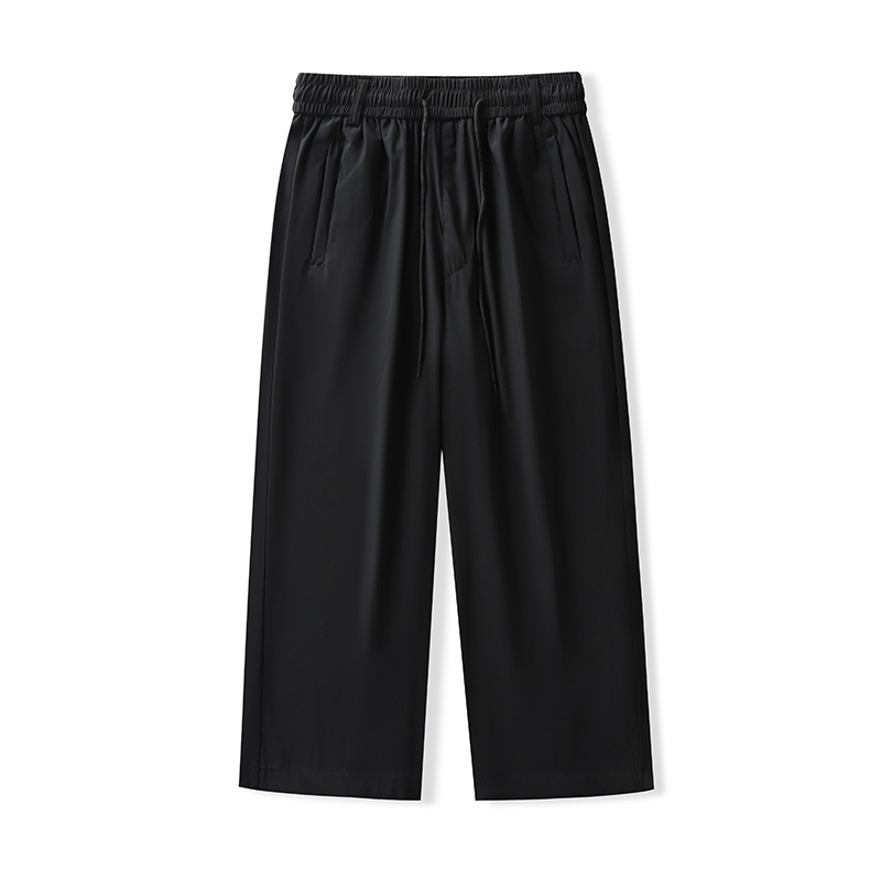 Summer Thin Elastic Silk Cropped Pants for Middle-Aged and Elderly Men, Elastic Waist Drawstring 7/8 Length Pants, Mulberry Silk Shorts Summer Thin Elastic Silk Cropped Pants for Middle-Aged and Elderly Men, Elastic Waist Drawstring 7/8 Length Pants, Mulberry Silk Shorts
