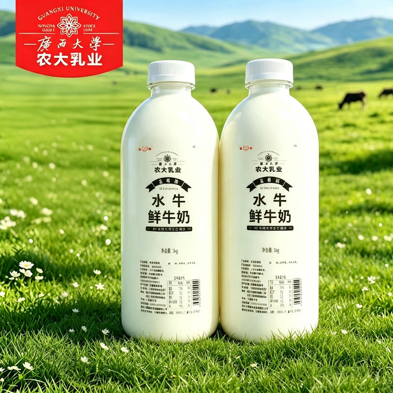 4.0蛋白水牛鲜牛奶广西大学农大牛奶低温广西水牛奶1L装 温白实拍商品图