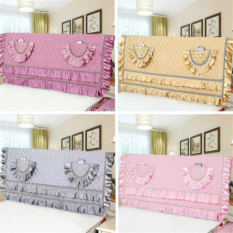 Headboard headliner headboard cover dust cover 1 5m bed 1 8m bed minimalist clips cotton unwashed and soft bag European-style solid wood protective sleeve-Taobao