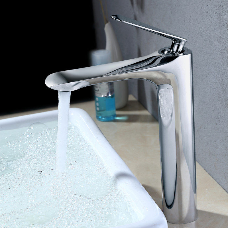 German LANCE basin faucet all copper household hot and cold black countertop basin faucet imported NP bubbler