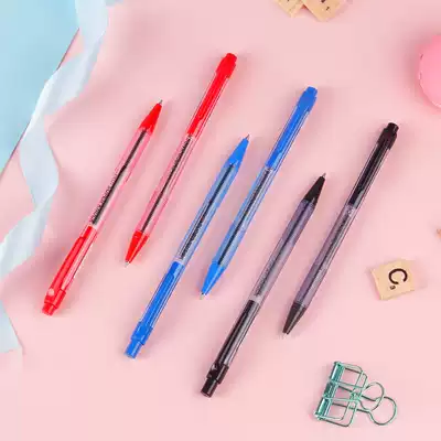 Japan PILOT Baile ballpoint pen office supplies ball pen BPK-P oil pen 80 press round plant pen red and black blue 0 7mm official flagship store official website