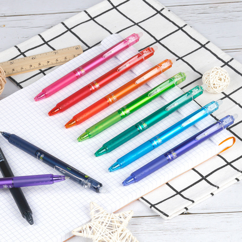 Japan PILOT PEPTIC COLOR Nature Pen Press Action Erasable Pen 10 color suit LFBK-230EF Elementary students with stationery supplies black crystal blue water-based pen to study stationery supplies