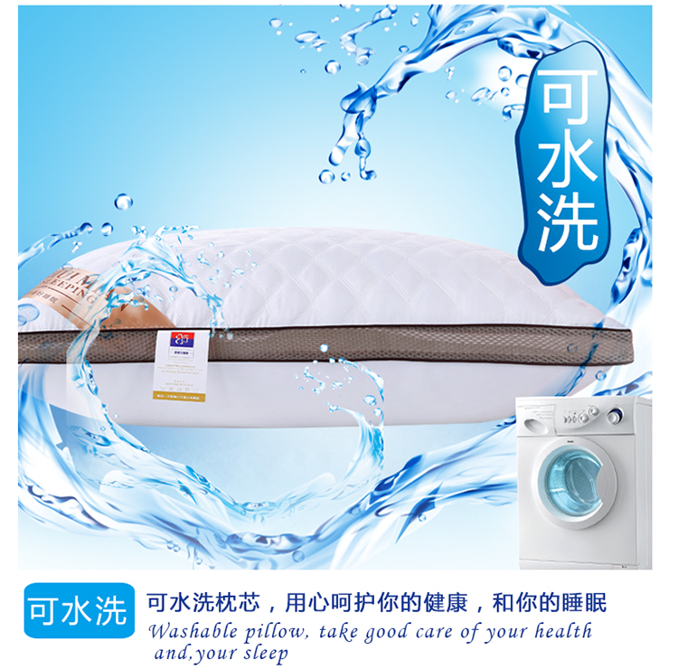 Gối lụa đôi gối lông cừu chính hãng nhung khách sạn dành cho người lớn chăm sóc sức khỏe gối bảo vệ tim đập cổ tử cung gối hơi